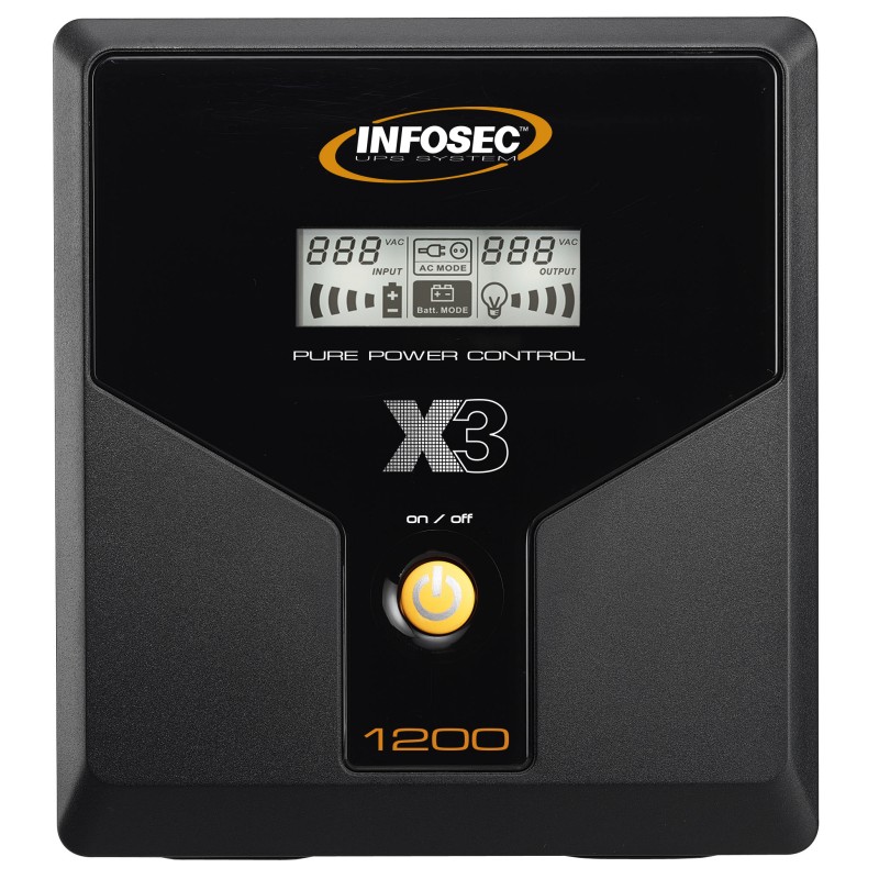 INFOSEC - X3 EX 1200 LCD USB FR/SCHUKO