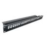 Panneaux de brassage 19" 24 ports 1U - Équipé de 24 noyaux CAT6A