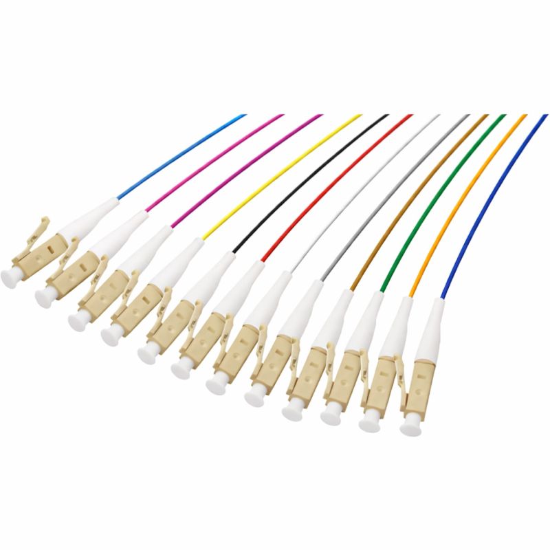 Pigtail 50/125 LC OM3 - Lot de 12 couleurs - 1m