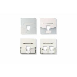 Plastron face avant Volition™ 45x45pour embase - 1 port - Blanc