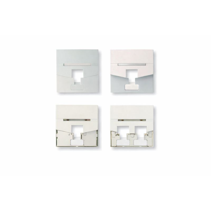 Plastron face avant Volition™ 45x45pour embase - 1 port - Blanc