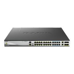 D-LINK - DMS-3130-30PS - Switch Metro 24 ports GbE PoE+ - 6 SFP+ - 370W