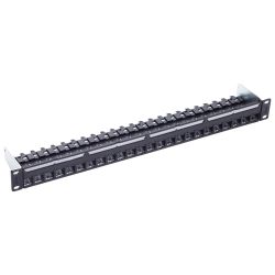 Panneau de brassage 24 ports 19" 1U vide