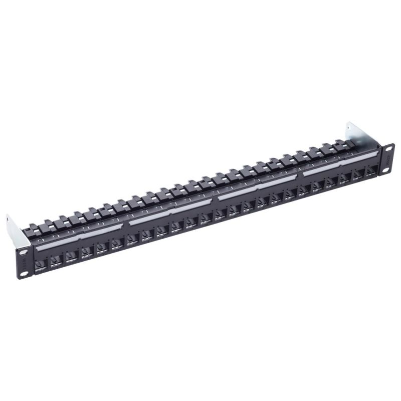 Panneau de brassage 24 ports 19" 1U vide