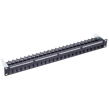 Panneau de brassage 24 ports 19" 1U vide