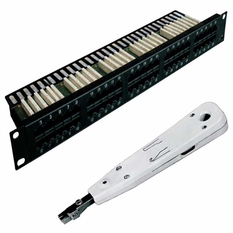 Panneau téléphonique 25 ports 3-6/4-5 avec outil