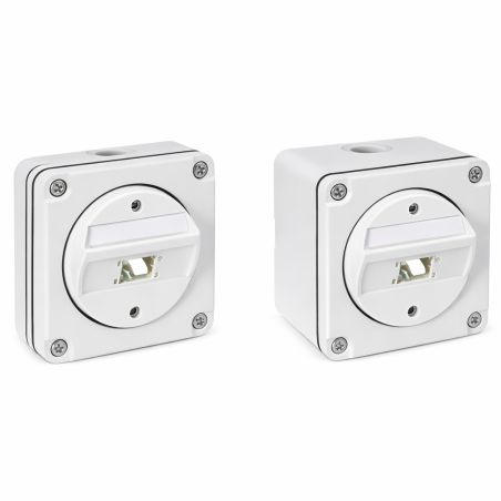 Boîtier saillie Splash Line IP54, 2x1 port - Blanc