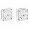 Boîtier saillie Splash Line IP54, 2x1 port - Blanc