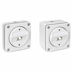Boîtier encastré Splash Line IP54, 1x1 port - Blanc