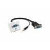 Cordons VGA + audio plastron 5m F/M