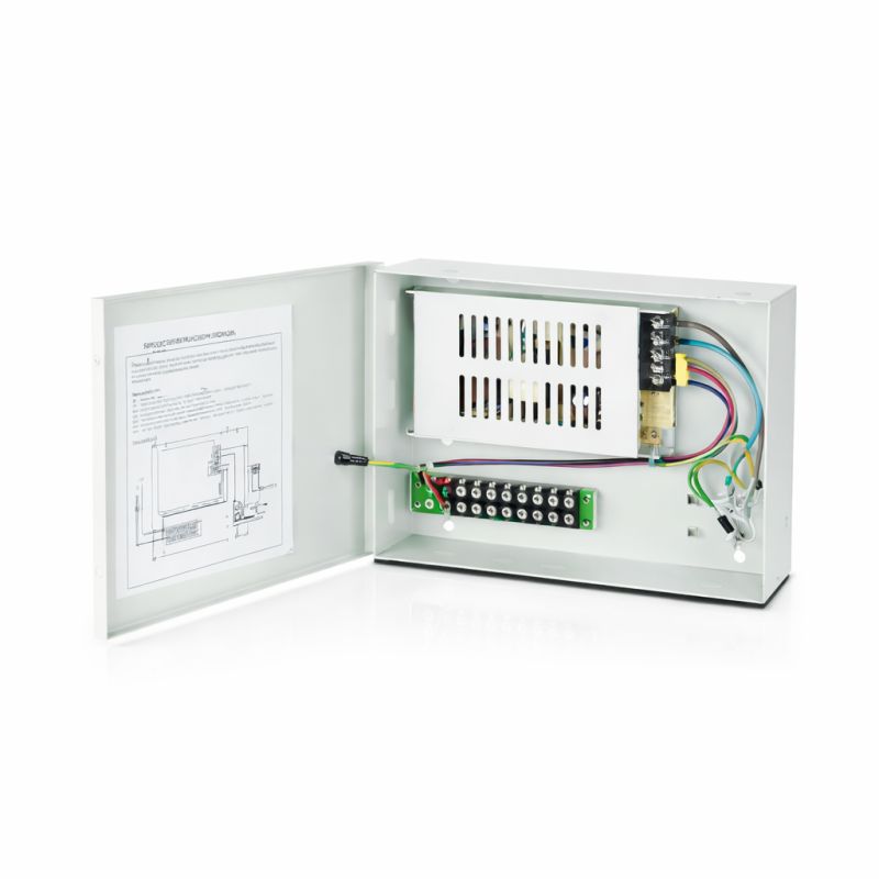 Boîtier d'alimentation 4 caméras 12V 3A secourue