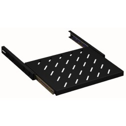 Etagere coulissante 19" 1U prof. 550 Noire - 70kg