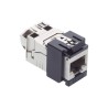 Module de connexion Cat. 6A EL, 1xRJ45/s, Snap-in, noir, 10x (R813516)