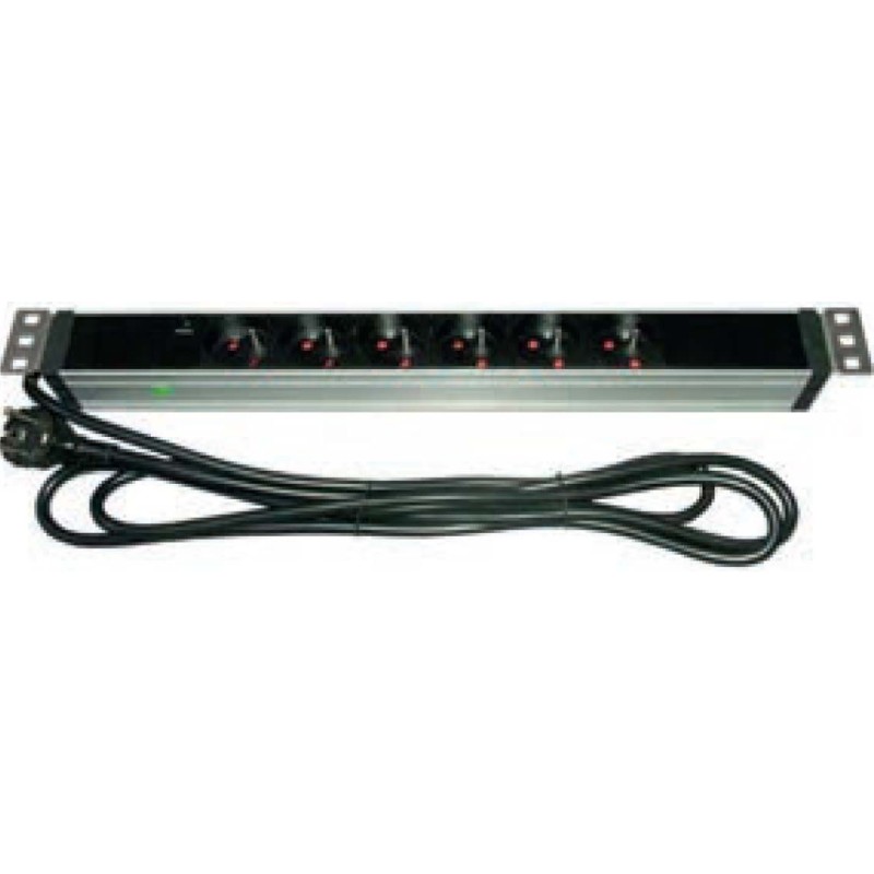 Panneau de distribution 1U 8PC + inter + cable