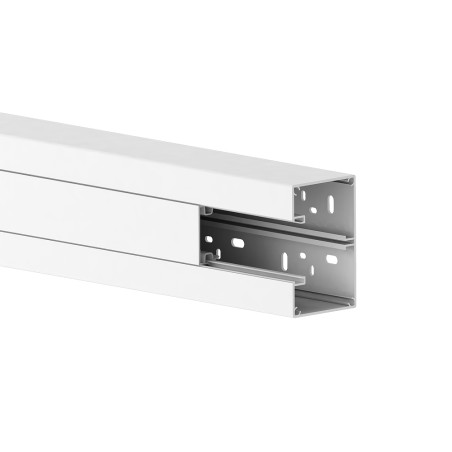 Goulotte d'installation MBR 65x100/45-9010, PVC, embase/couvercle, 45 mm couvercle, blanc alpin - Vendu au mètre