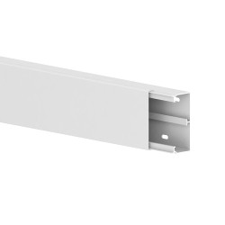 Goulotte LFG 40x90-9010, PVC, avec perforation de l'embase, blanc alpin - Vendu au mètre
