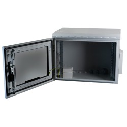 Coffret 19" étanche IP 55 porte en verre 16U prof 600