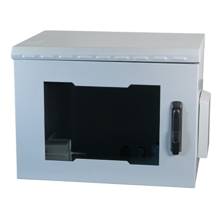 Coffret 19" étanche IP 55 porte en verre 7U prof 450