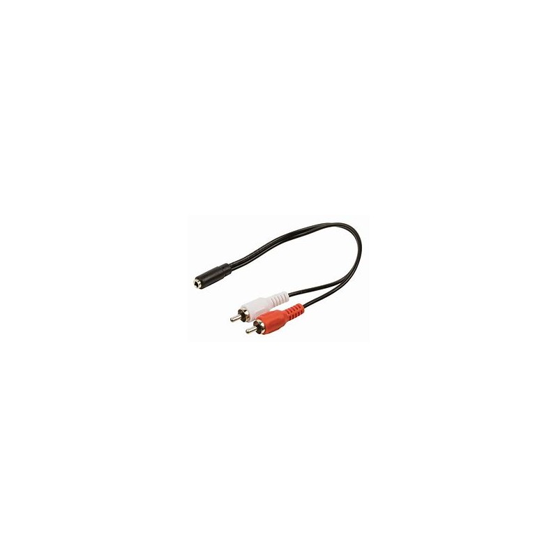 Adaptateur 2 x RCA mâle / Jack 3,5mm stéréo femelle