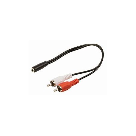 Adaptateur 2 x RCA mâle / Jack 3,5mm stéréo femelle