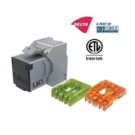 Embase Keystone Cat6a RJ45 blindée 360° sans outil - UK210201