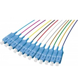 Pigtail 50/125 SC OM3 - Lot de 12 couleurs - 1m