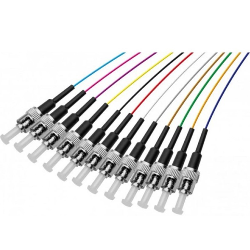 Pigtail 50/125 ST OM3 - Lot de 12 couleurs - 1m