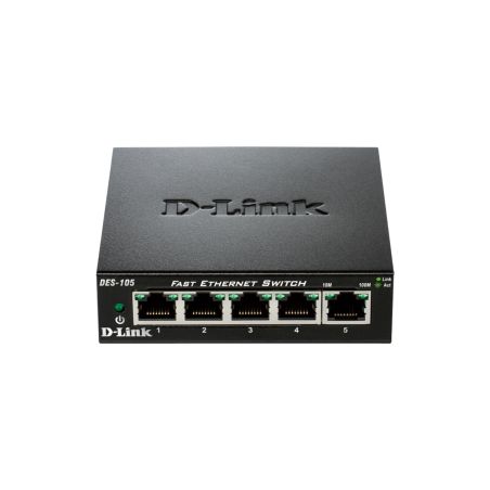 D-LINK – DES-105 – Switch 5 × 10/100 Mbps – non-PoE