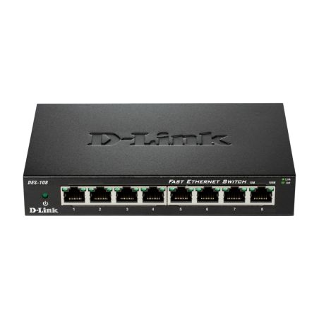 D-LINK – DES-108 – Switch 8 × 10/100 Mbps – non-PoE