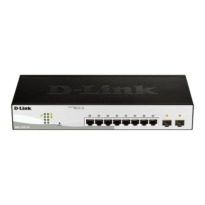 D-LINK - DGS-1210-10 - Switch 10 ports Gigabit - 2 ports SFP - Smart Managed