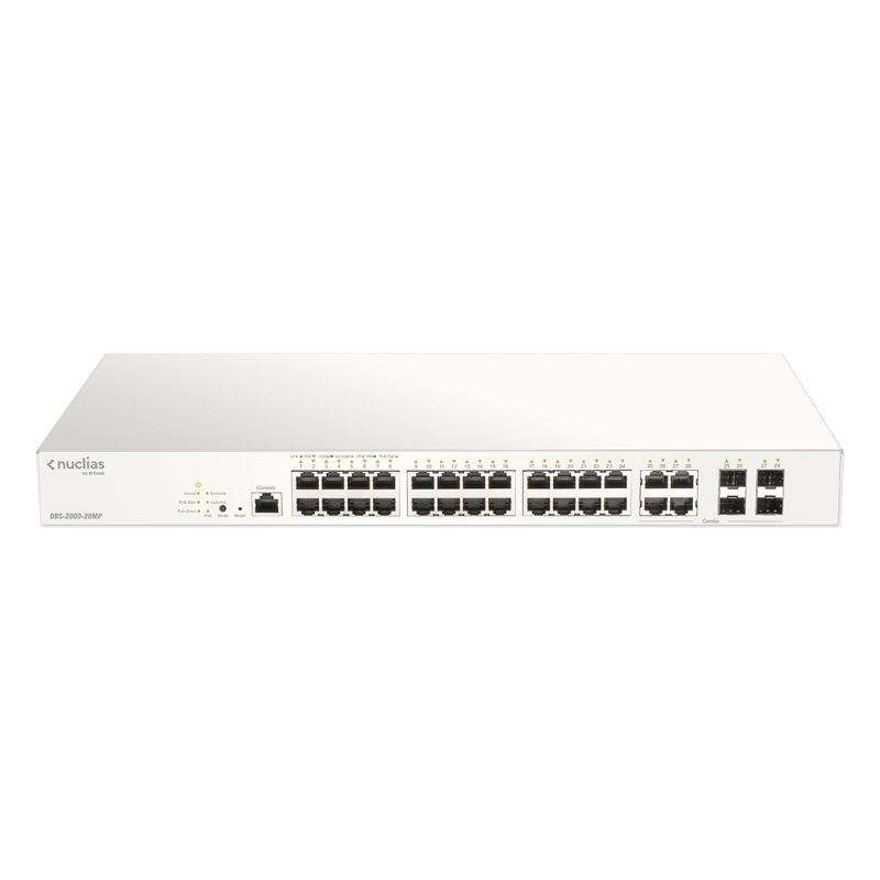 D-LINK - DBS-2000-28MP - Switch Cloud 24 ports PoE+ - 4 ports SFP - 370W