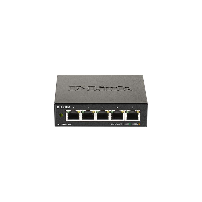 D-LINK – DGS-1100-05V2 – Switch 5 GbE smart – non-PoE – 3.42 W