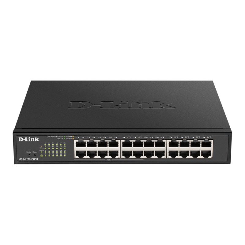 D-LINK – DGS-1100-24PV2 – Switch 24 GbE smart PoE+ – 370 W budget