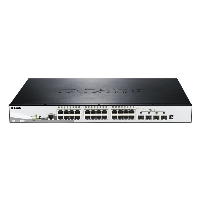 D-LINK - DGS-1510-28XMP - Switch 24 ports PoE+ - 4 ports 10G SFP+ - 370W