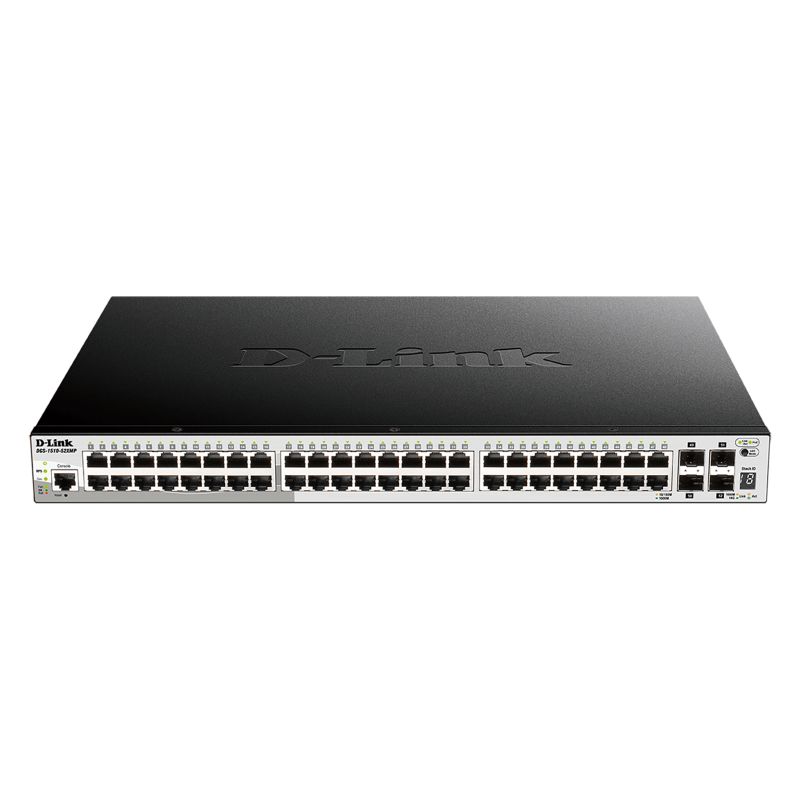 D-LINK - DGS-1510-52XMP - Switch 48 ports PoE+ - 4 ports 10G SFP+ - 740W