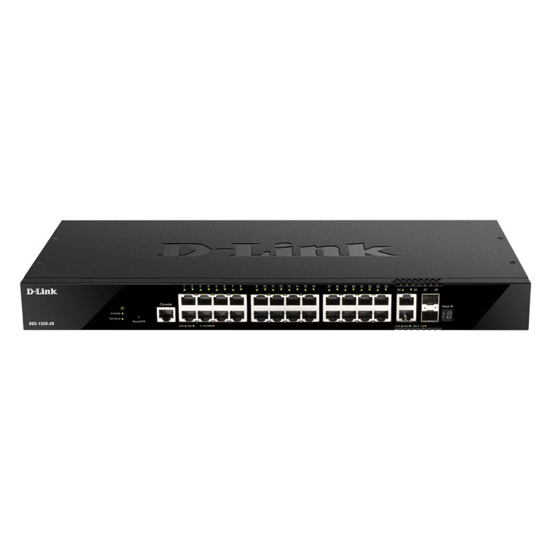 D-LINK - DGS-1520-28 - Switch 24 ports GbE - 4 ports 10G SFP+ - Stackable