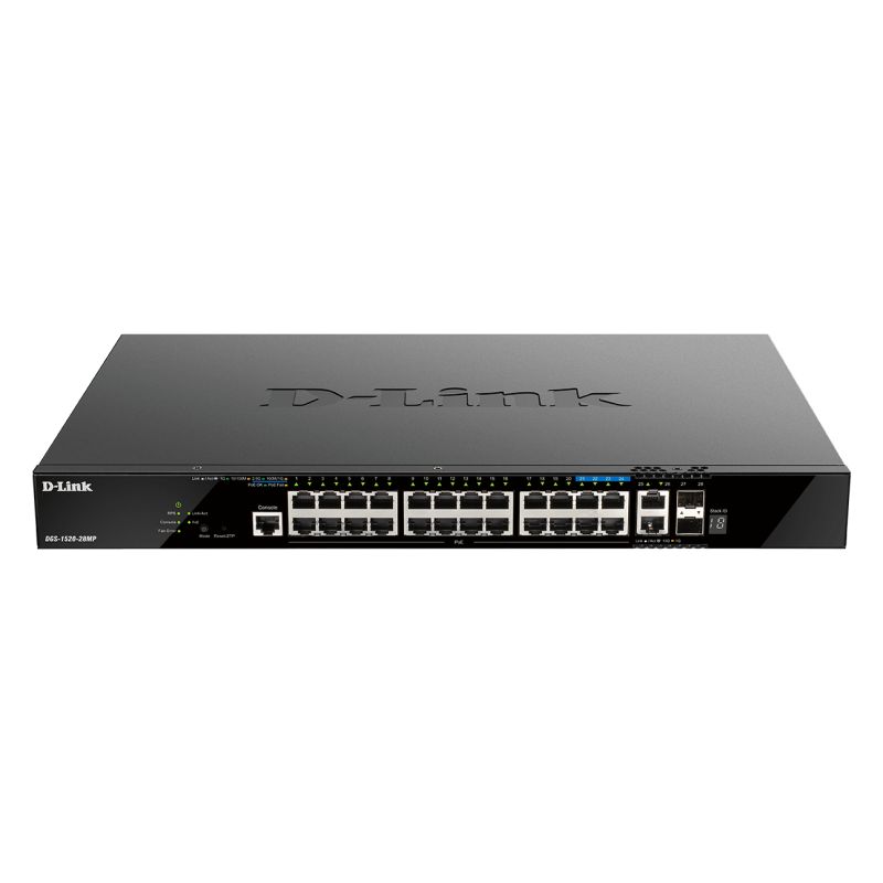 D-LINK - DGS-1520-28MP - Switch 24 ports PoE+ - 4 ports 10G SFP+ - 370W