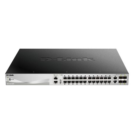 D-LINK - DGS-3130-30PS - Switch 24 ports GbE PoE+ - 4 SFP - 2 SFP+ - Stackable