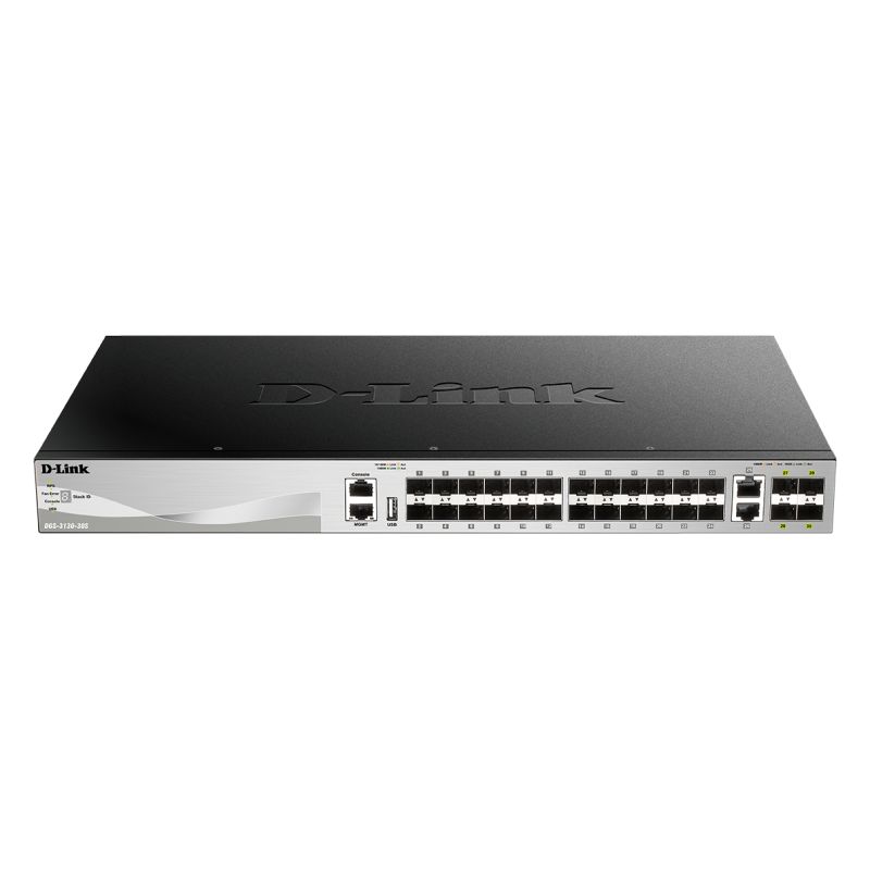 D-LINK - DGS-3130-30S - Switch 24 ports SFP - 6 ports SFP+ - Stackable