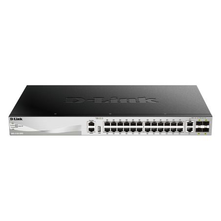 D-LINK - DGS-3130-30TS - Switch 24 ports GbE - 4 SFP - 2 SFP+ - Stackable