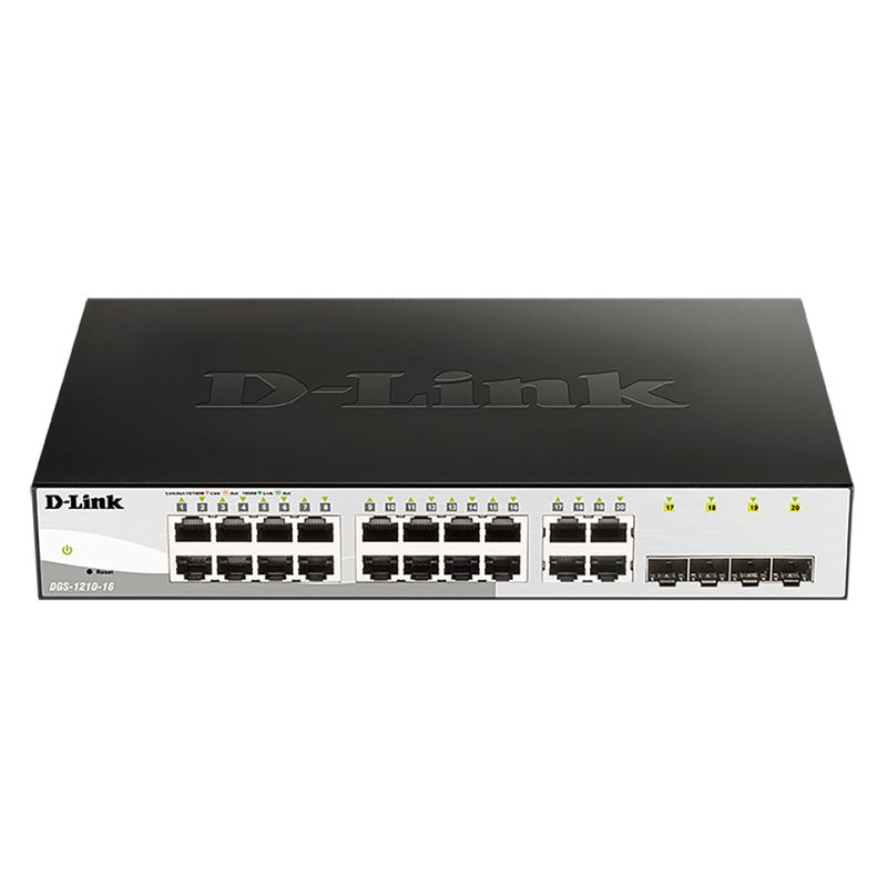 D-LINK - DGS-1210-16 - Switch 16 ports Gigabit - 2 ports Combo GbE/SFP - L2