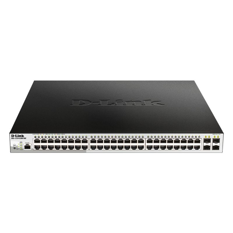 D-LINK - DGS-1210-52MP/ME - Switch 48 ports PoE+ - 4 ports SFP - ME Series - 370W