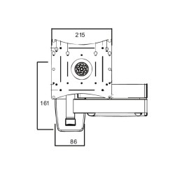 GYRO 3 EXTRA : SUPPORT MURAL MOBILE ROT 360° 2 BRAS- 25 KG