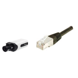 CORDON RJ45 S/FTP CAT6a spécial vidéosurveillance Noir