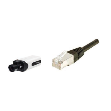 CORDON RJ45 S/FTP CAT6a spécial vidéosurveillance Noir