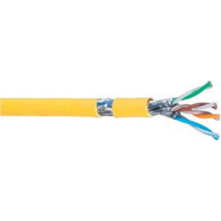 Câble installation (monobrin) catégorie 7A S/FTP - 1500 Mhz, CPR - Cca - 4 paires - Touret de 500m