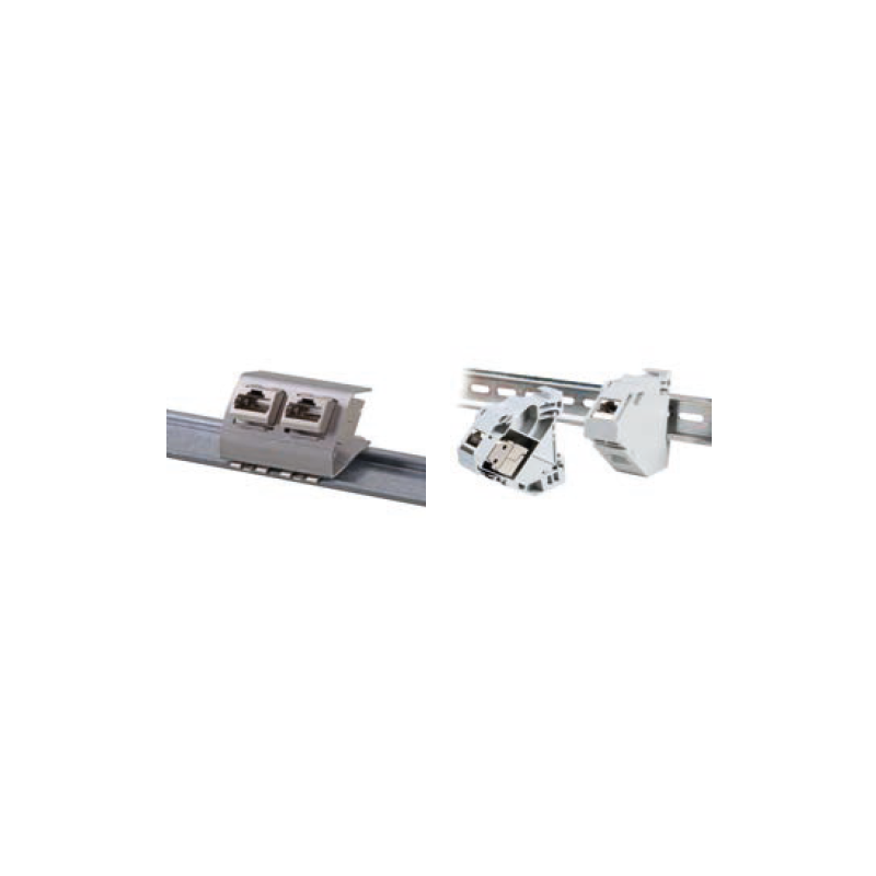 Adaptateur plastique rail DIN pour RJ45